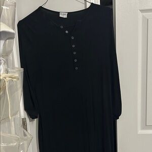 Dress blank ribbed Black henley Dress size S